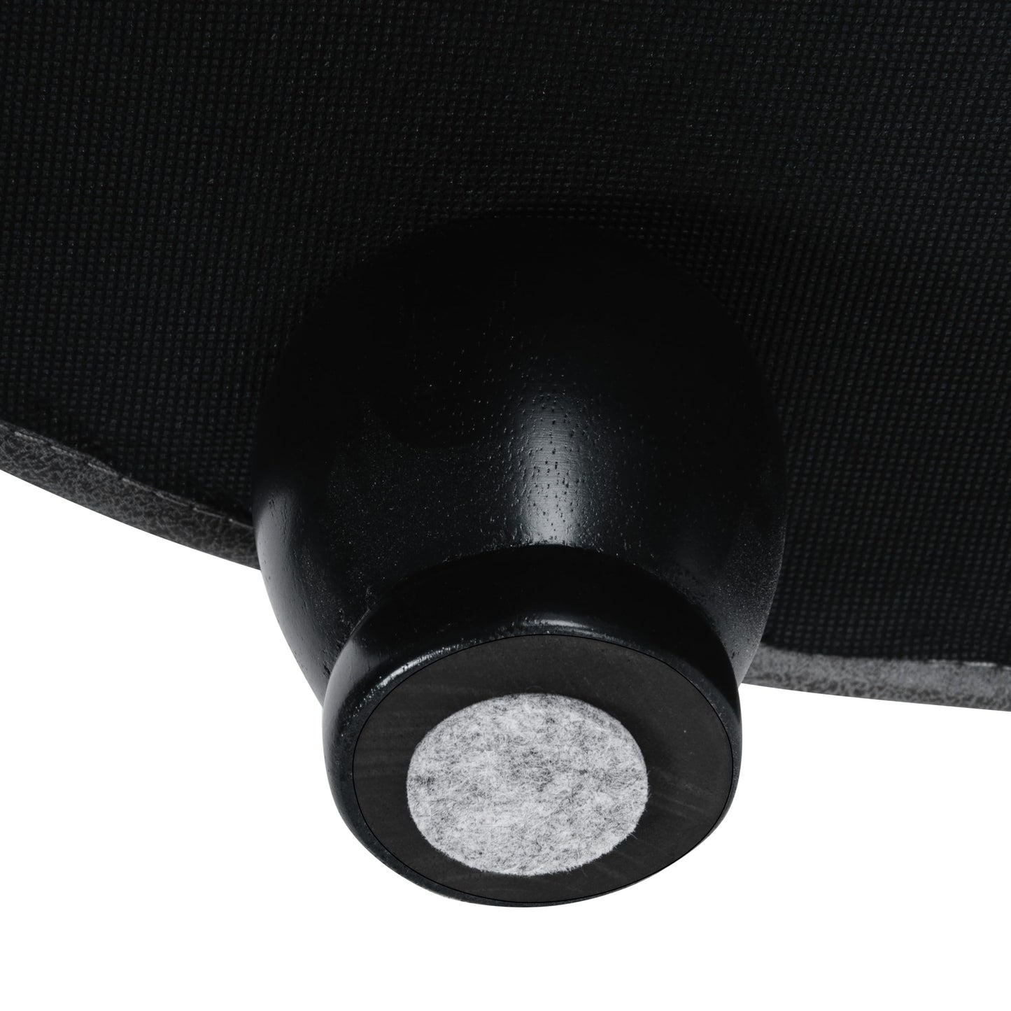 HomePop 25" Button Tufted Round Storage Ottoman - Gray Faux Leather