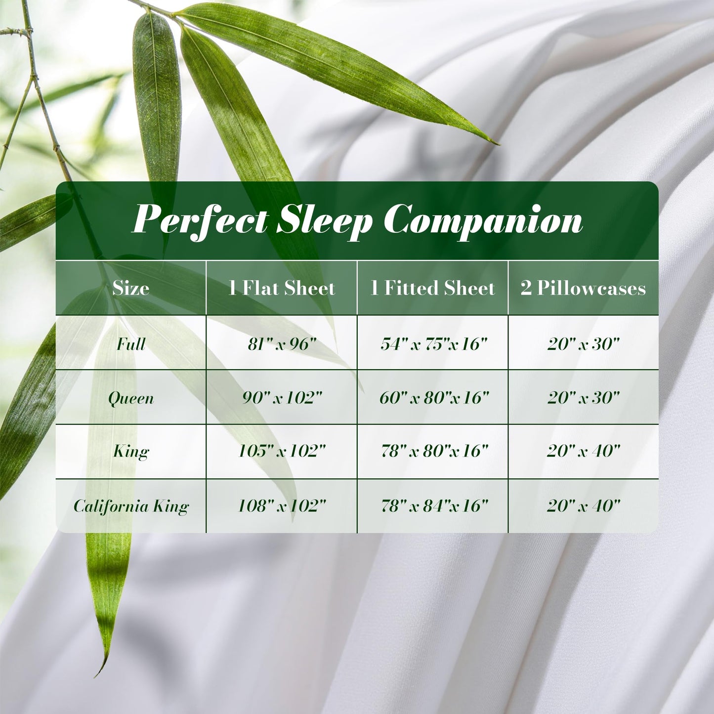 LBRO2M 100% Rayon Derived from Bam_Boo Sheet Set Queen Size 19" Deep Pocket Cooling Bed Sheets 4 Pcs, Breathable and Silky Soft Bedding Set for Hot Sleepers (Queen White)