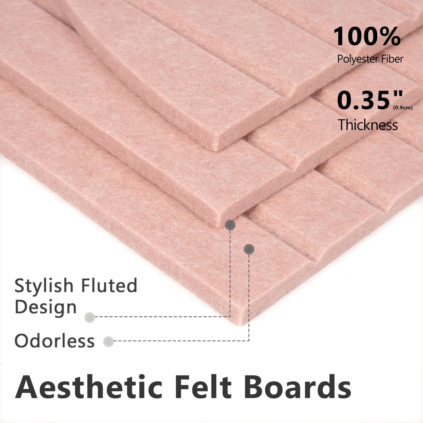 Felt Bulletin Board, 35" x 24" Cork Board Alternative, Decorative Felt Pin Board with 30 Push Pins, Vision Board for Office Home Bedroom Wall Decor, Photo Display(Pink, Arched - 35 x 24 Inches)