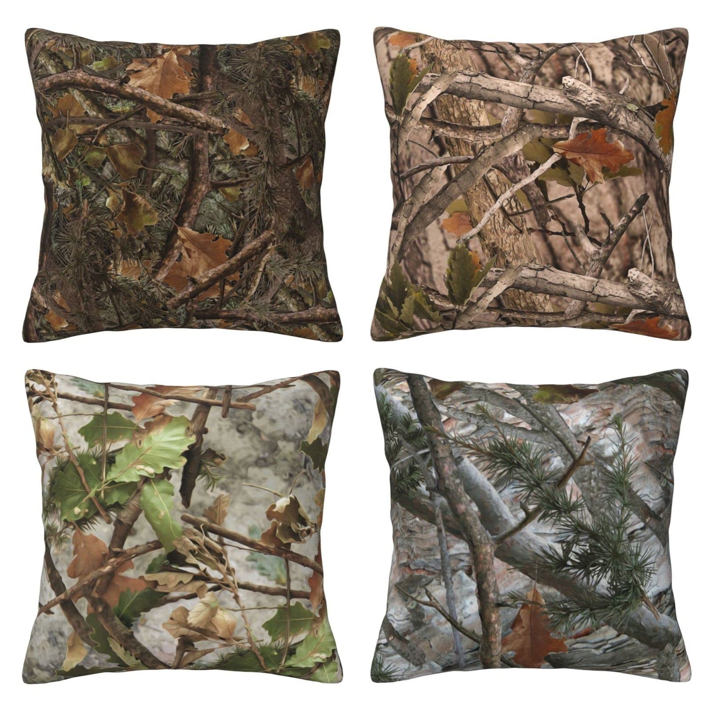 Worltoldb Christmas Bear Deer Throw Pillow Covers Set of 4 Winter Xmas Decorative Soft Linen Fabric Square Cushion Case for Room Bedroom Sofa Car 18x18 (508, 18"x18")