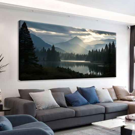 Canvas Art Wall Decor For Living Room Wall Art For Bedroom Modern Office Wall Decorations Forest River Landscape Paintings Pictures Artwork Aesthetic 20x40 In