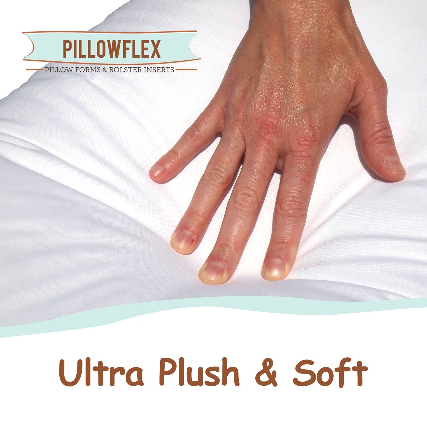 Pillowflex Synthetic Down Pillow Insert - 22x28 Down Alternative Pillow, Ultra Soft Oversized Standard Bed Sleeping Pillow, Large Rectangle Sham - 1 Decorative Pillow Form