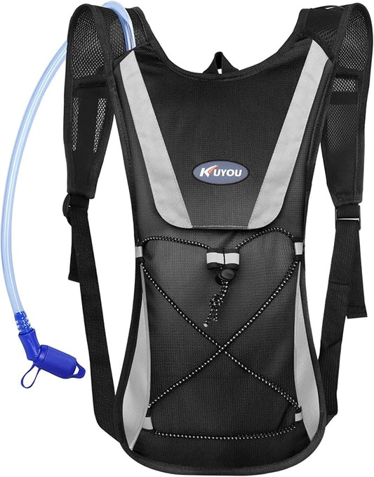 KUYOU Running Hydration Vest - Lightweight Insulated Hydration Backpack with 2L Water Bladder, Adjustable Chest Straps and Reflective Water Backpack for Trail Running Marathon Race Hiking Cycling