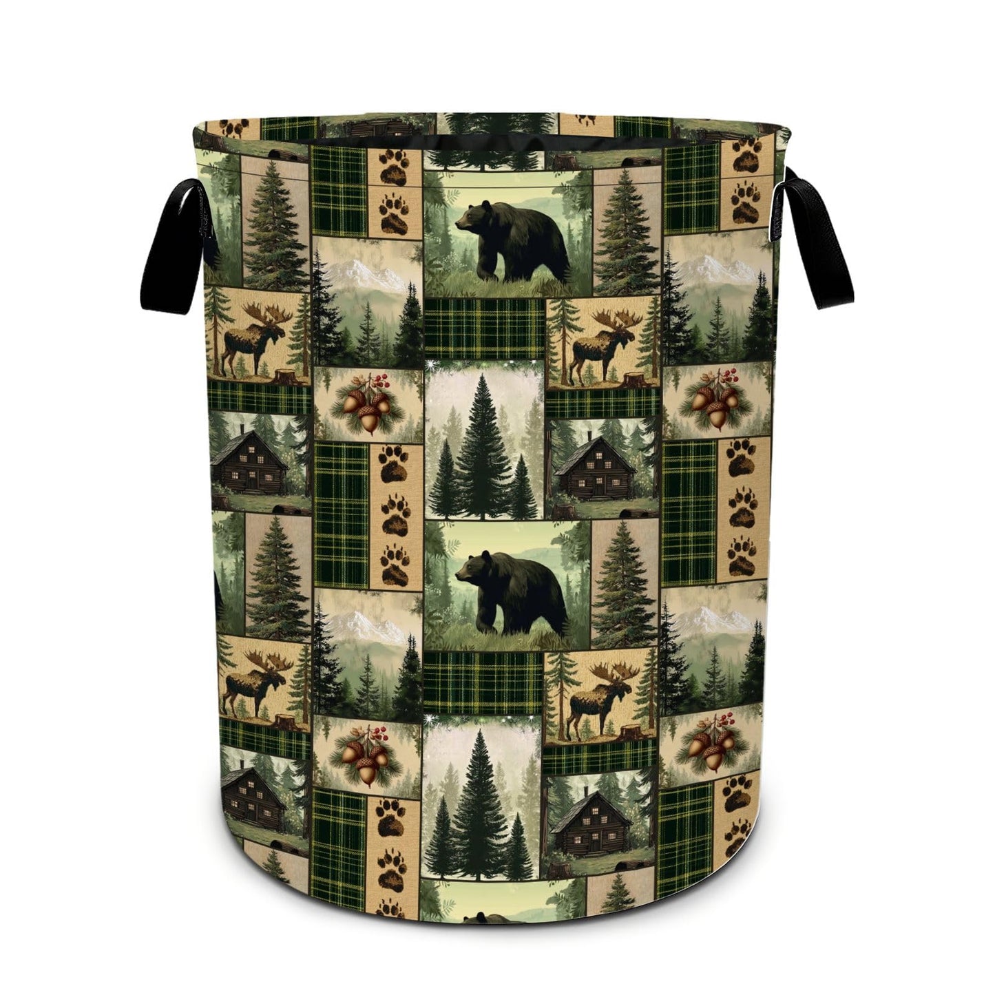 Animals Laundry Basket Foldable Oxford Laundry Hamper With Handle For Room Bathroom Bedroom