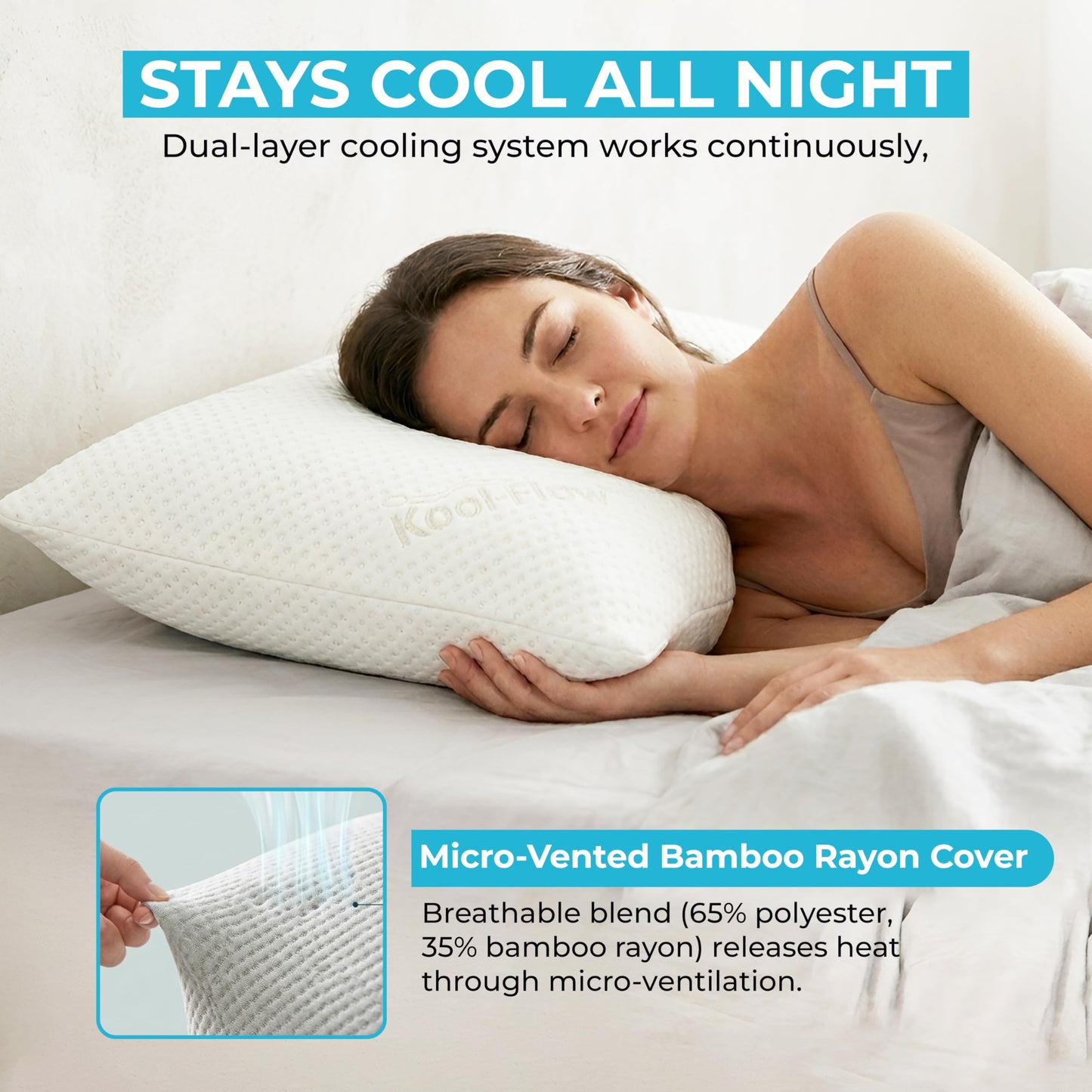 Xtreme Comforts Memory Foam Pillows |GREENGUARD Certified Adjustable Shredded Foam Fill for Personalized Support |Bed Pillows for Side,Back & Stomach Sleepers |Removable Cover |2 Pillows Standard Size