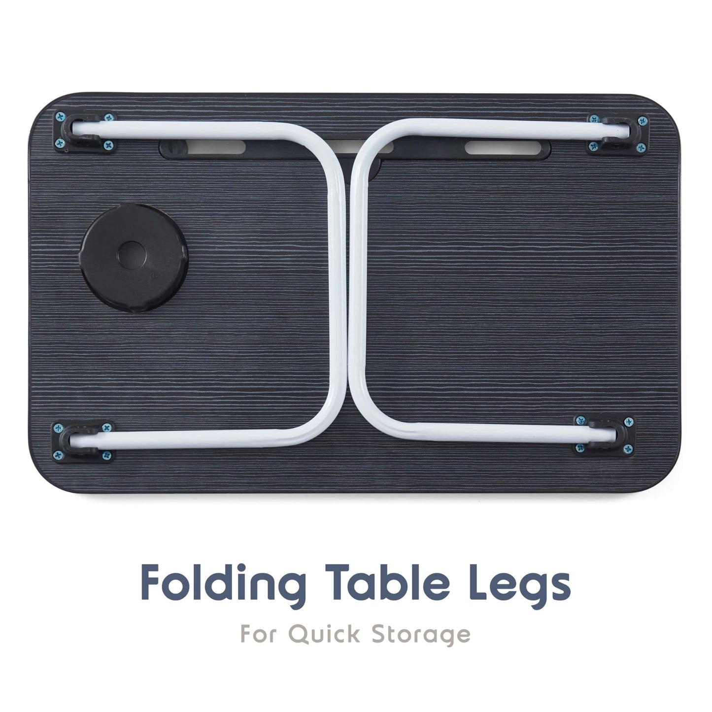Laptop Bed Tray Table, Laptop Stand, Portable Lap Desks with Foldable Legs, Reading Desk for Sofa Couch Floor - Small