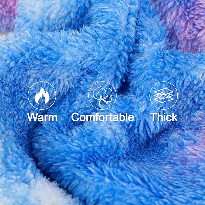 XPUDAC Dog Sweater, Dog Winter Clothes for Small Medium Dogs Girl Boy Fleece Doggy Pajamas for Winter Christmas, Tie-Dye01, Medium