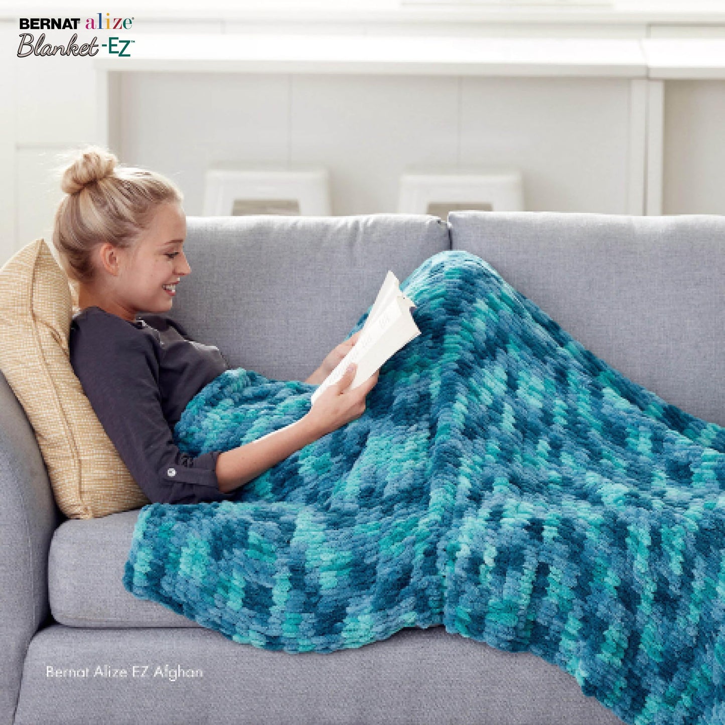 Bernat Alize Blanket-EZ Super Soft Looped Yarn for Beginners, Hand Knitting- No Needles or Hooks Needed, Warm Clay, 2 Pack