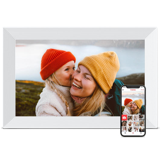 Frameo Digital Picture Frame, 10.1'' Frameo Digital Frame WiFi, 1280 * 800 IPS HD Touchscreen, 32GB Storage, Instant Share Pictures Video, Smart Photo Frame Electronic, Gifts for Mom, House Warming
