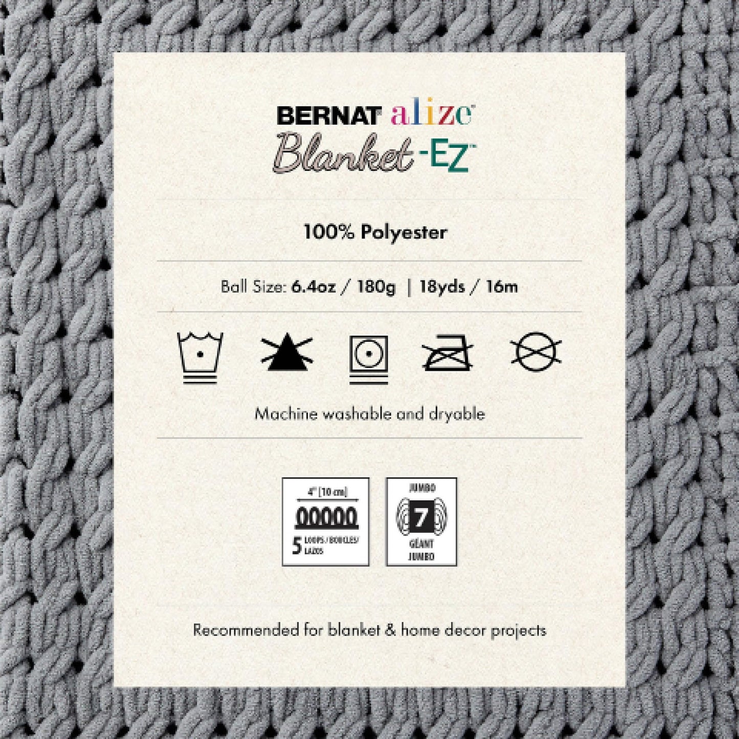 Bernat Alize Blanket-EZ Super Soft Looped Yarn for Beginners, Hand Knitting- No Needles or Hooks Needed, Warm Clay, 2 Pack