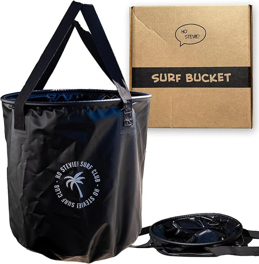Ho Stevie! Surf Bucket - Keeps Car Dry and Clean - 50L Collapsible Bucket with Easy Carry Handles - For Wet Wetsuits and Sandy Towels