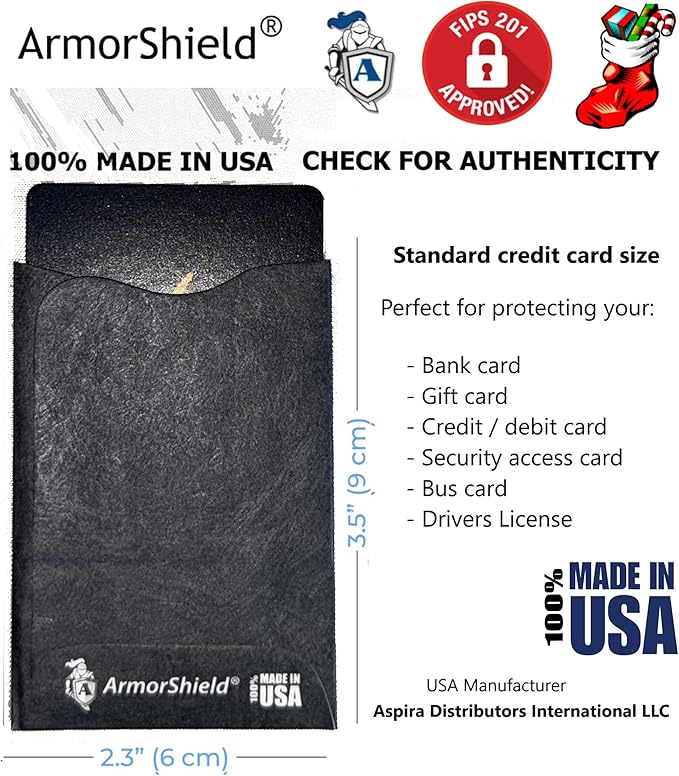 RFID Blocking Sleeves 6-Piece Travel Protection Set – 2 Passport Covers + 4 Credit Card Protector – Slim, Water-Resistant, Tearproof, Identity Theft Protection, ArmorShield Your Identity Made in USA