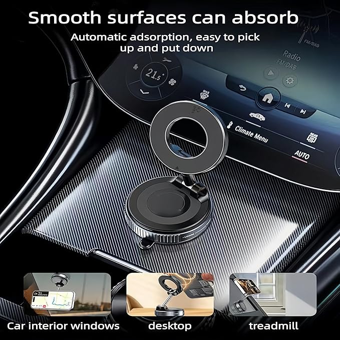 Magnetic Phone Holder for Car X007,Upgrade The Strong Suction Power,360° Rotatable Magsafe Car Mount, Foldable & Adjustable,for iPhone17 Pro Max 16 15 14 13 12 & Android