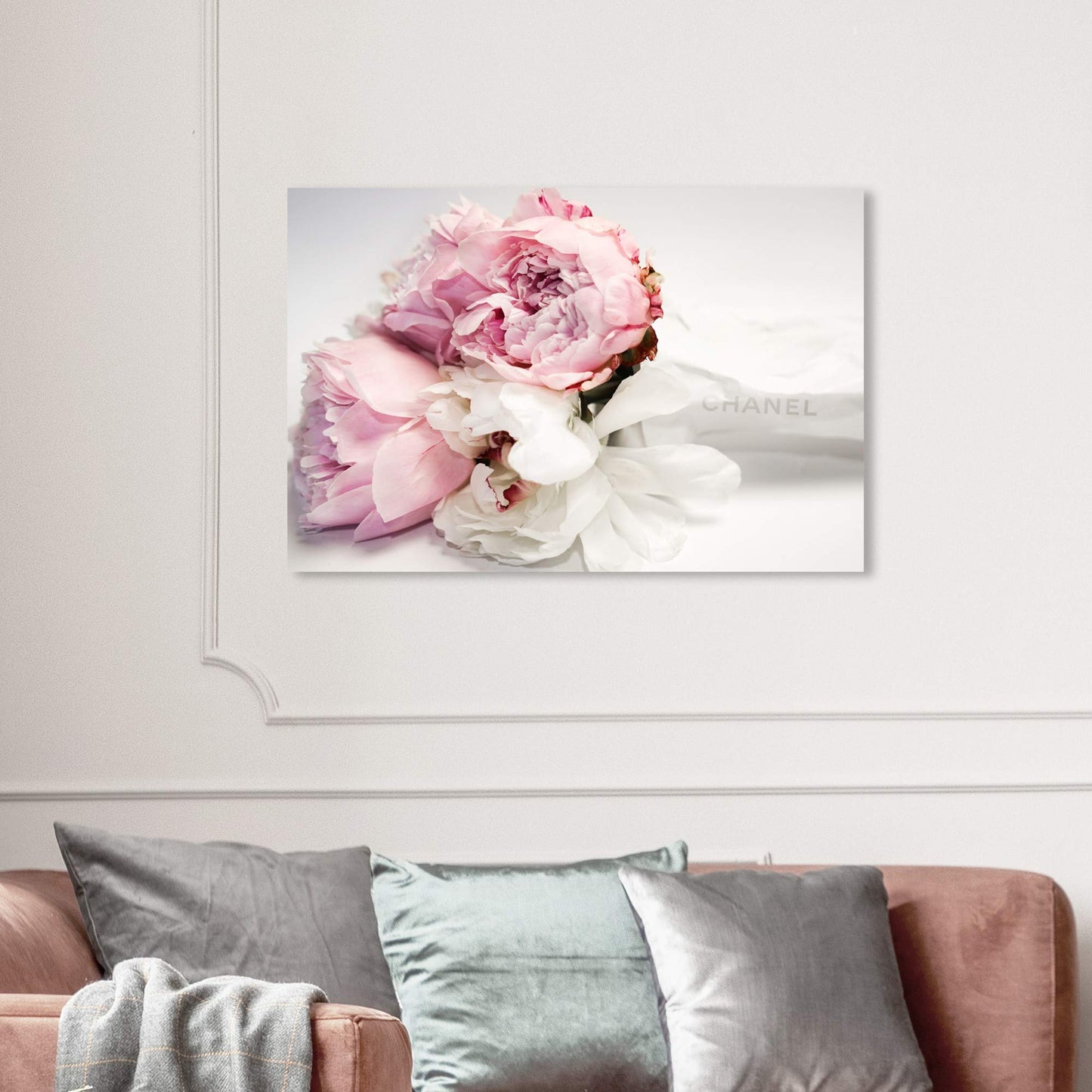 Oliver Gal Peonies and Magnolia Love Canvas Print Wall Art for Living Room, Bedroom, and Bathroom, 36" x 24", Gallery Wrapped