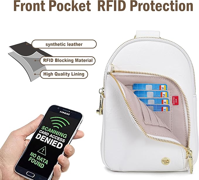 INICAT RFID Blocking Sling Bag Anti Theft Crossbody Bags Women Valentine's Day Gifts Travel Purses Vegan Leather
