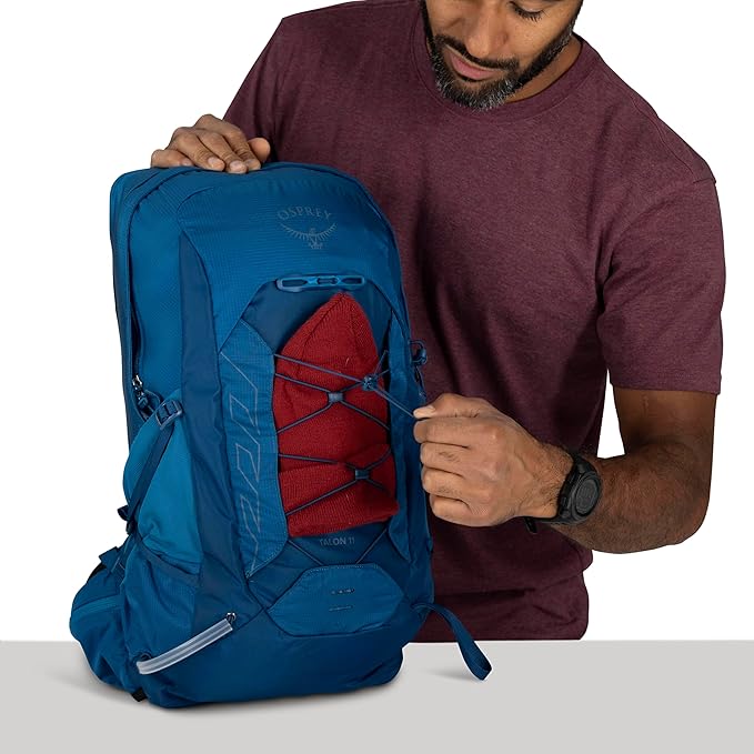 Osprey Talon 11L Men's Lightweight Hiking Backpack - Small Daypack for Travel & Camping, Frosty Mint Green/Night Shift