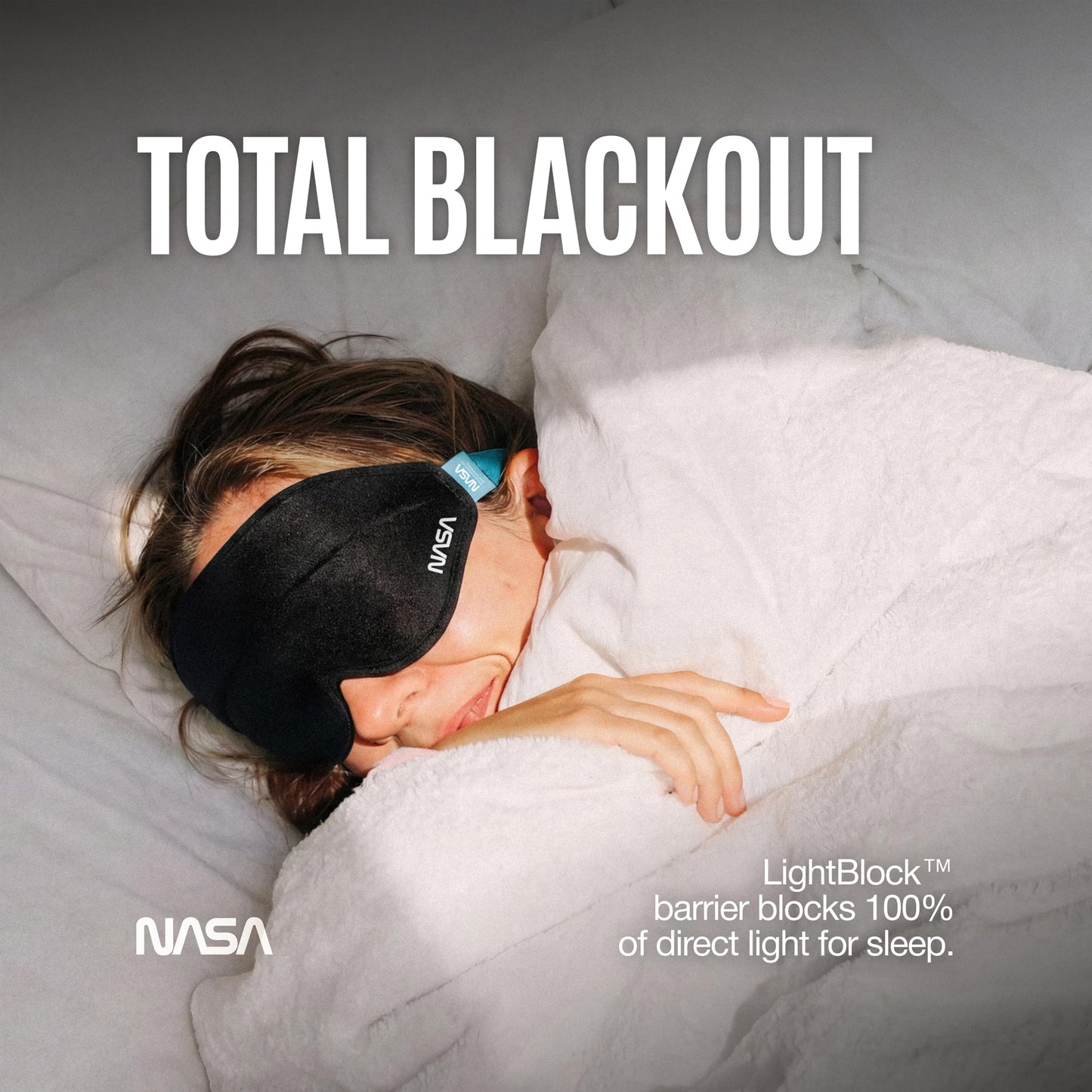 NASA Sleep Mask with LightBlock™ Barrier