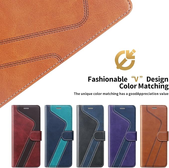 CIVICASE for iPhone 16 Plus Wallet Case,PU Leather Flip Case RFID Blocking Credit Card Holder Folio Magnetic Stand TPU Shockproof Cover Compatible with iPhone 16 Plus, Brown