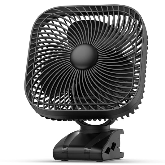 Rechargeable Portable Fan with Light, 8-inch Battery Operated Clip on, 20000mAh 78 Hours Work Time, Quiet, Strong Airflow USB, 4 Speeds Personal, Ideal for Outdoor Camping Hurricane