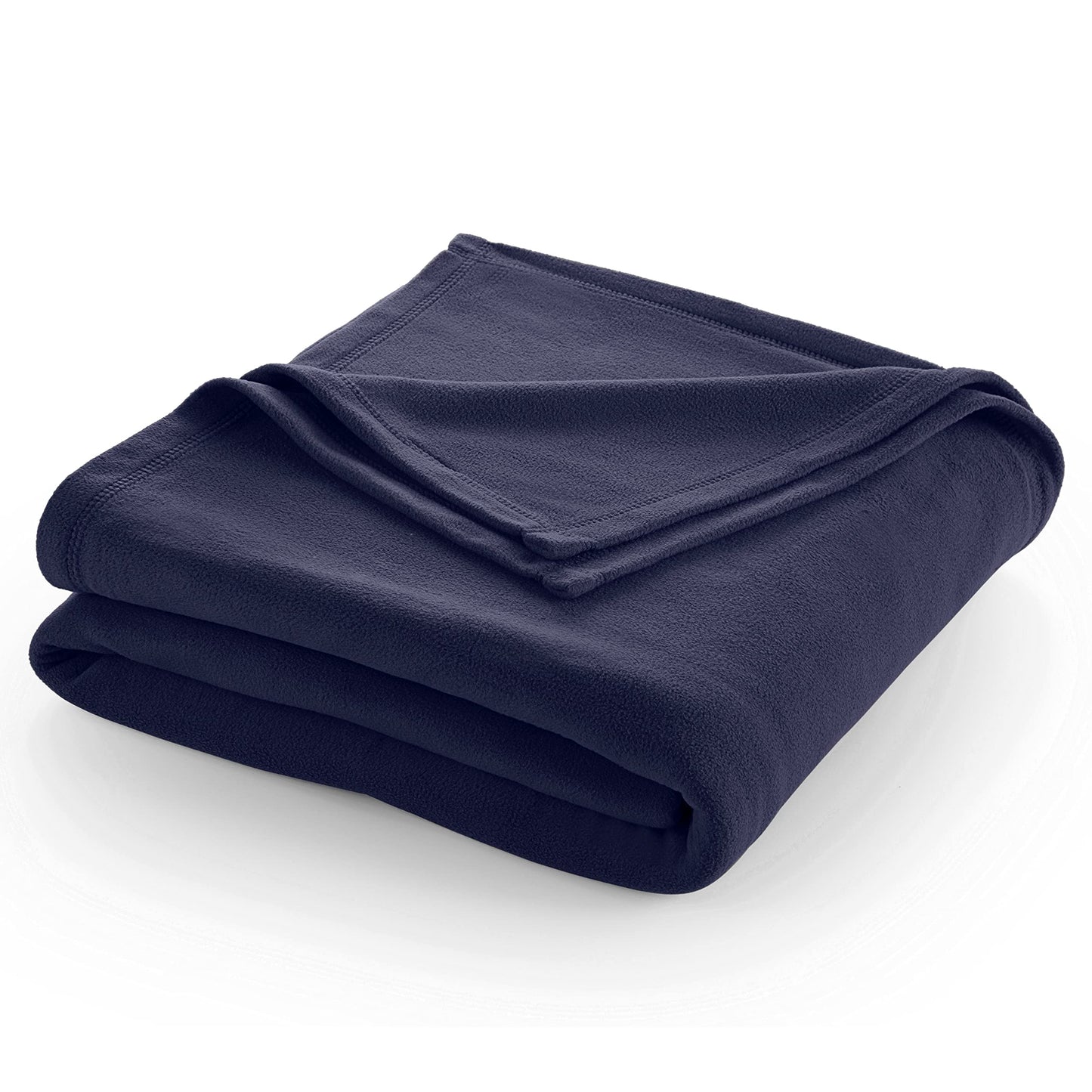 Twin Size Fleece Bed Blanket | Comfy Supersoft Fleece Blanket – All-Season Light Weight Throw Blanket | Luxuriously Soft | Throw Blanket for Couch and Sofa | Machine Wash | Navy