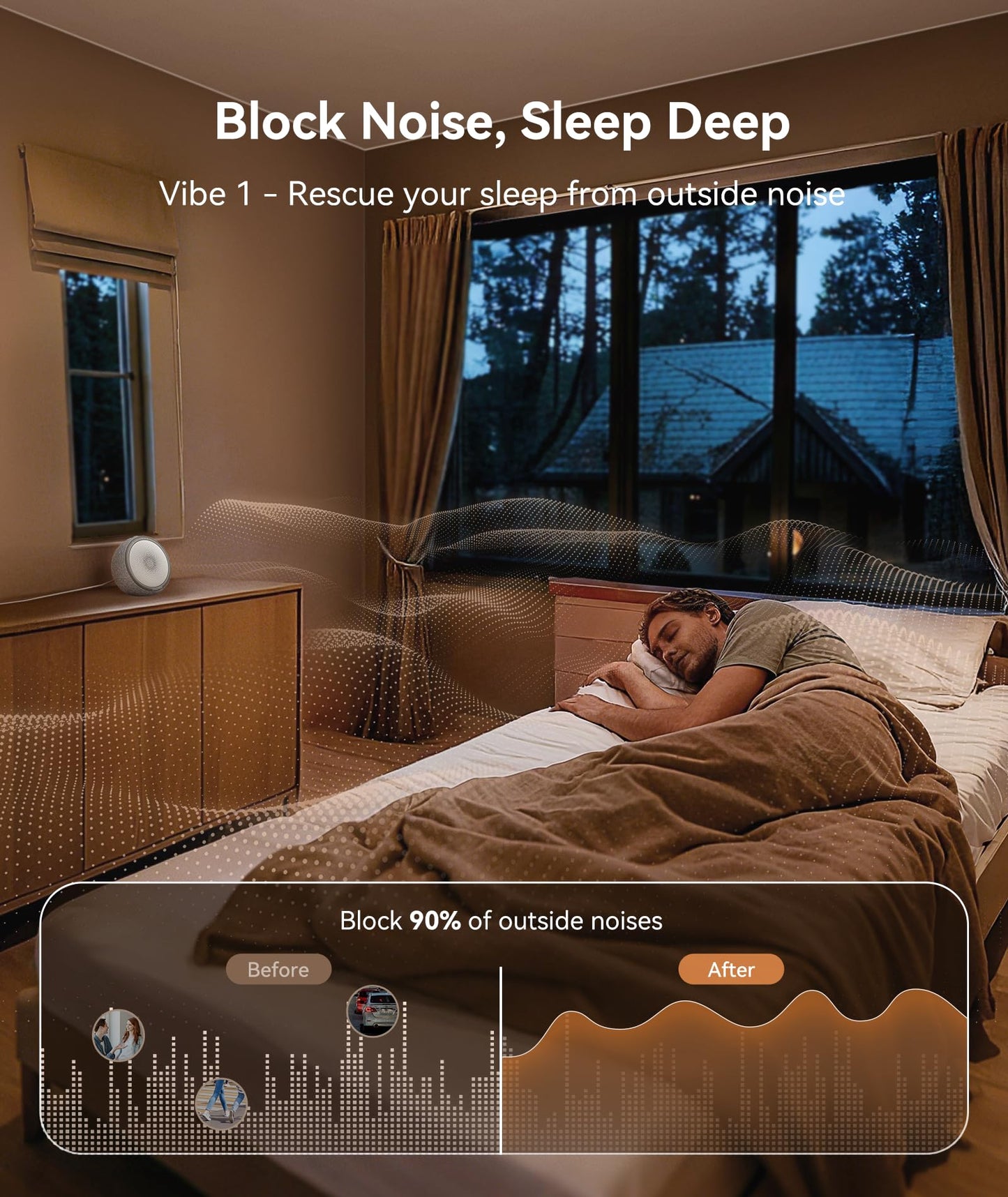 Dreamegg White Noise Machine for Adults - 10W Powerful Sound Machine with 29 Soothing Sounds, Noise Masking for Snoring, Traffic & Office Privacy, Ideal for Home, Travel & Deep Sleep