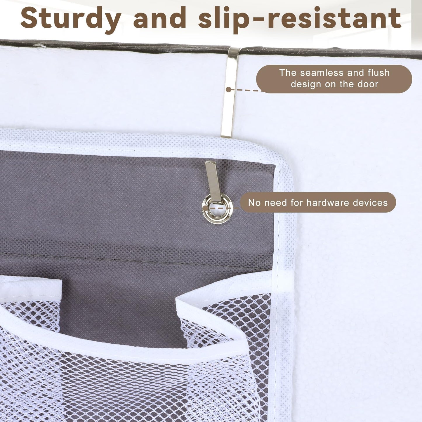 KongTiva 3 Pack RV Shoe Storage for Bedside, Hanging Shoe Organizer with 8 Large Pockets Wall Mounted Bedside Caddy with Sturdy Hooks for Entryway Camper, RV & Camper Essentials