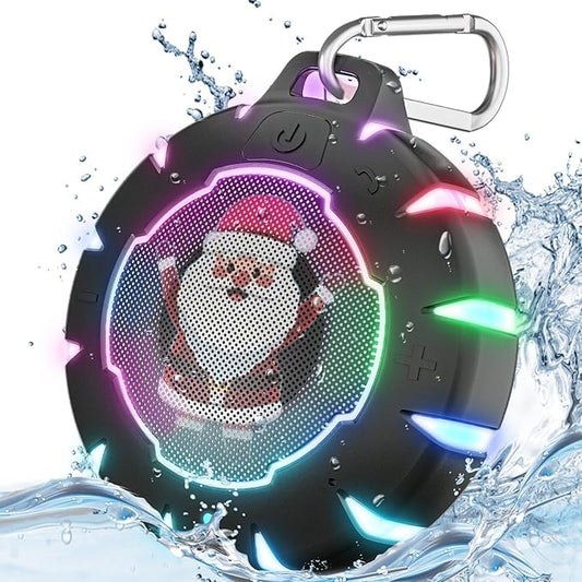 HEYSONG Waterproof Shower Bluetooth Speaker, Durable Portable Speaker with HD Sound, Wireless Outdoor Speaker for Pool, Beach, Kayaking, Gift for Girls, Boys, Teens, Women & Men