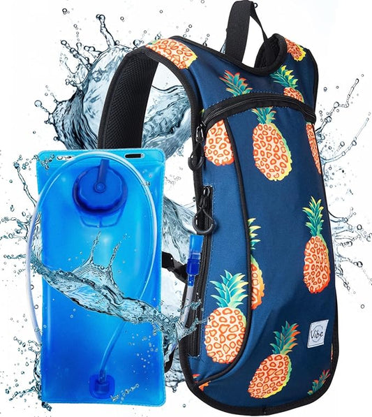 Vibe Festival Gear Hydration Pack Backpack with 2L Water Bladder for Women, Men, Teens, Kids - Hydropack Hydro Sports, Outdoor, Running, Camping, Hiking, Festivals, Raves