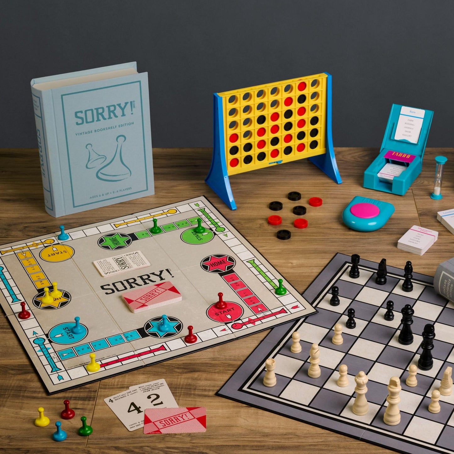 WS Game Company Collection of 19 Vintage Bookshelf Board Games Including Scrabble, Monopoly, Clue, Yahtzee, Battleship, Chess, Candy Land & Sorry! - Classic Family Games for Kids & Adults
