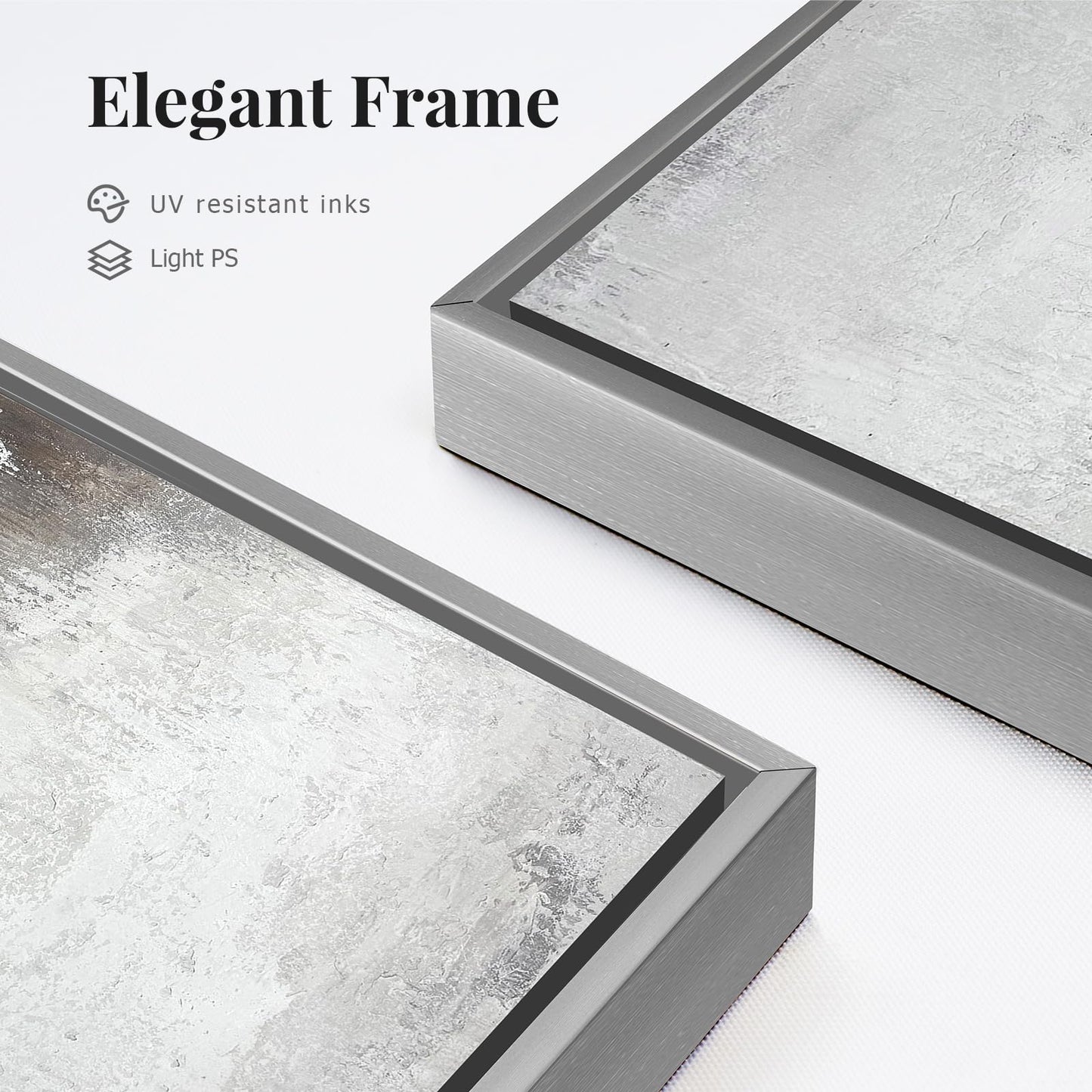 SAFERRYHOME Abstract Textured Wall Art Hand Painted, Large Modern Landscape Framed Canvas Wall Decor, Neutral Minimalist Gray Brown Painting Artwork for Home Office Living Room, 24"x36"x3