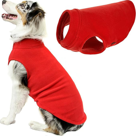 Gooby - Stretch Fleece Vest, Pullover Fleece Vest Jacket Sweater for Dogs, Red, 3X-Large