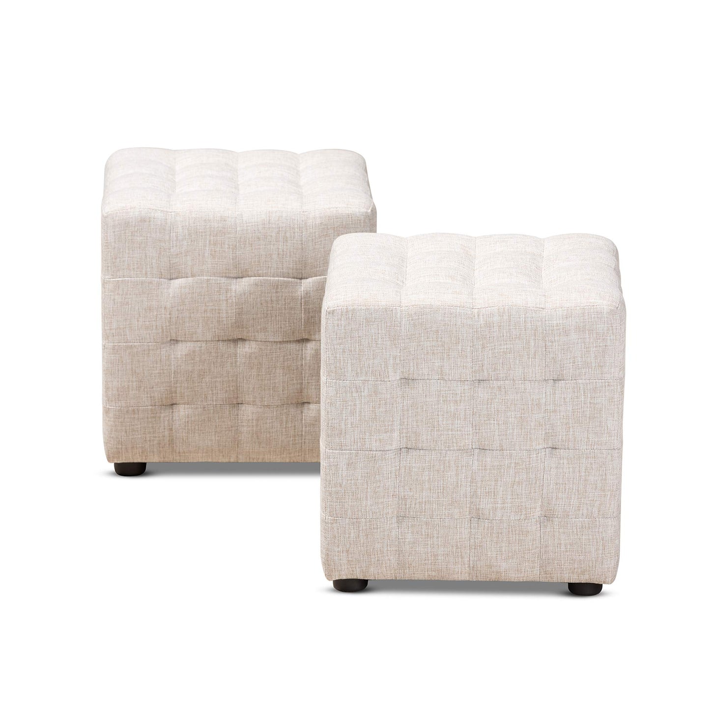 Baxton Studio Ottomans, One Size, Beige