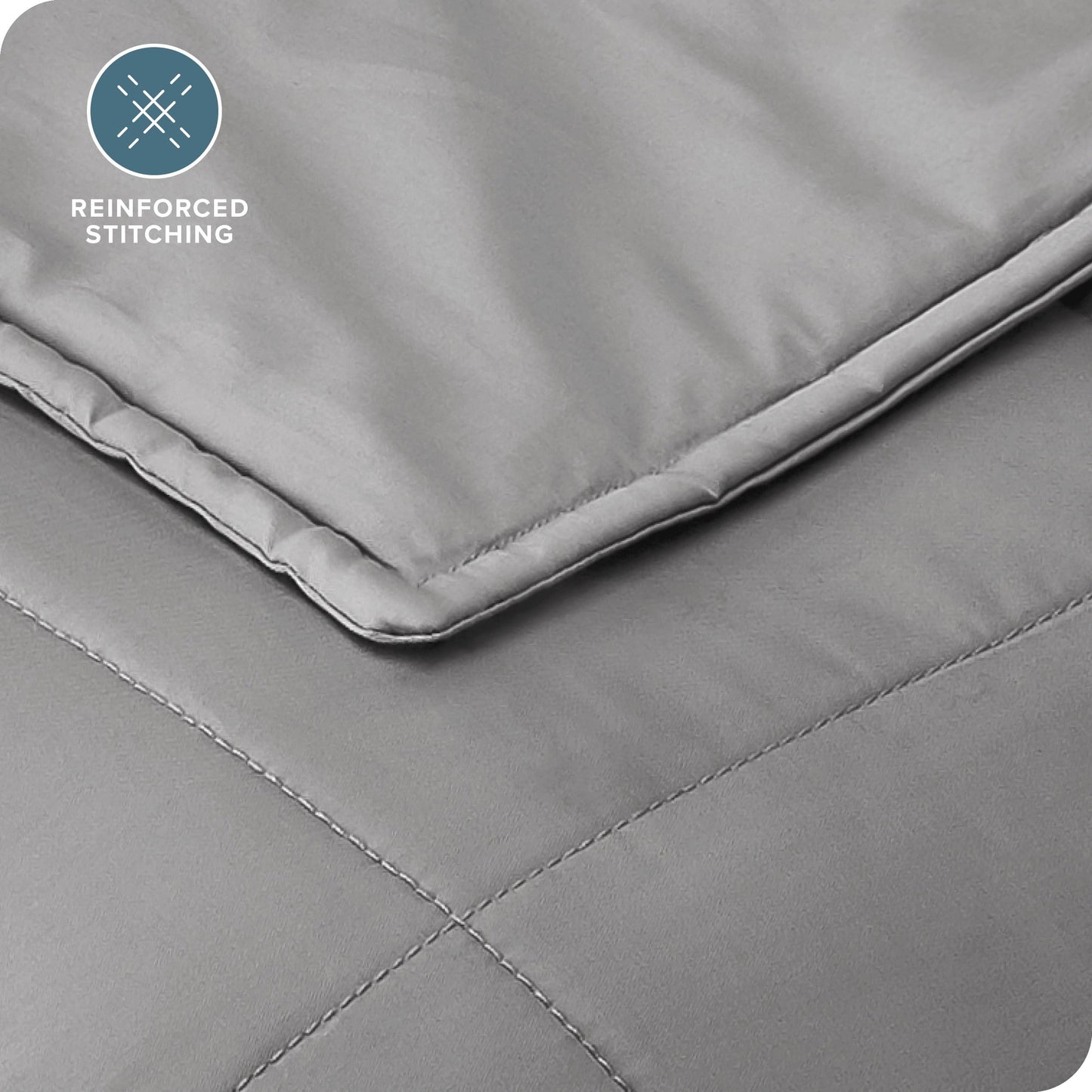 Bare Home Weighted Blanket All-Natural 100% Cotton with Nontoxic Glass Beads 60"x80" 20lbs, Light Grey