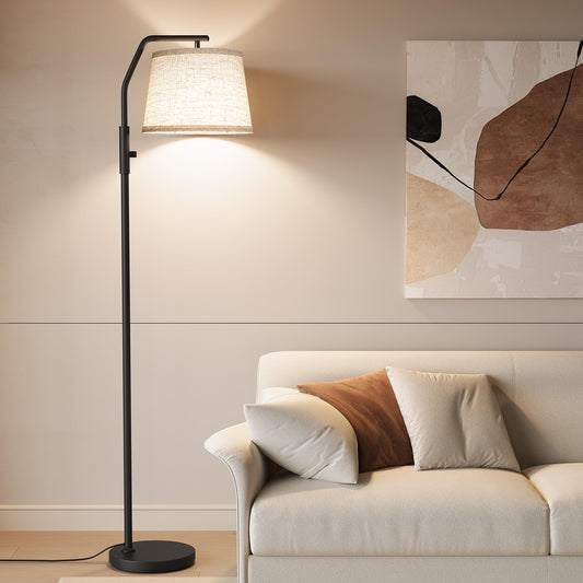 SUNMORY Floor Lamps for Living Room, 9W Bulb Included, Lamp for Bedroom with Adjust Head, Standing Lamp with Rotary Switch, 0-100% Dimmable Floor Lamp for Living Room Bedroom Office Nursery