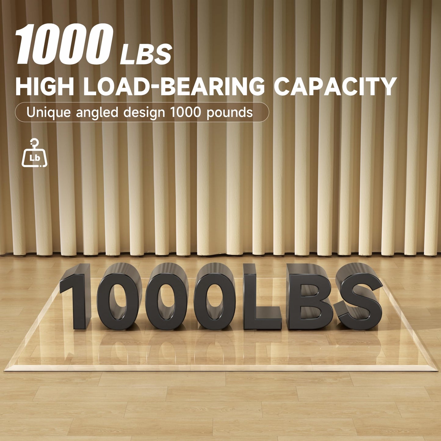 [Tempered Glass] 59“ x 47” Beveled Edge Glass Chair Mat with Polished Edge Clear Office Chair Mat, Glides Smoothly, Suitable for Carpet or Hardwood Floors