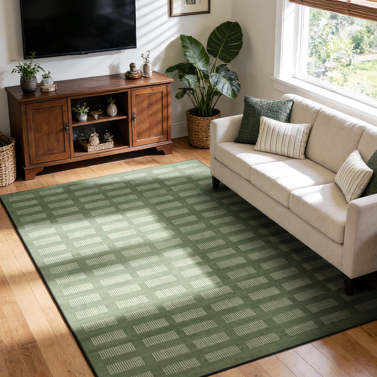 BGASZ Washable Area Rugs 5'x7', Ultra Soft Carpet for Kids Room,Non-Slip/Low Pile,Stain Resistant, Indoor Carpet for Bedroom Nursery Kids Playroom Office Dining Room Home House Décor
