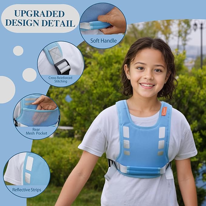 BLEWAY Active XL Child Harness: Safety for Kids/Teens(6-12yrs), Adjustable Anti-Elopement,Autism/ADHD/Special Needs
