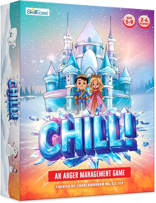 CHILL Anger Management for Kids, Ages 5-9, Therapy Games, Social Emotional Learning, Fun Social Skills Board Game for Therapists & Families