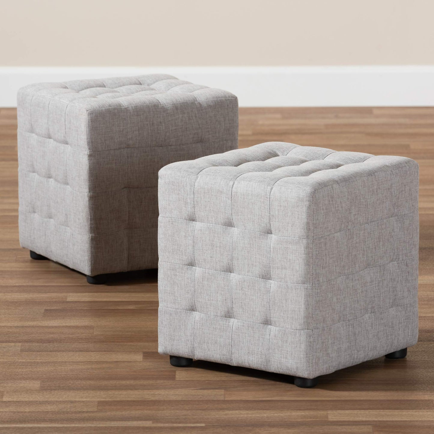 Baxton Studio Ottomans, One Size, Grayish Beige