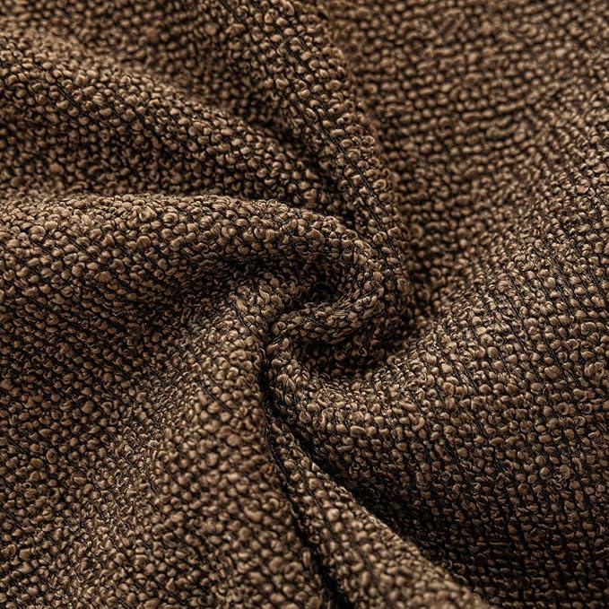 Foindtower Decorative Textured Boucle Throw Pillow Covers Accent Solid Lumbar Pillow Cases Neutral Soft Couch Cushion Case for Chair Sofa Bedroom Living Room Home Decor 12x20 Inch,1PC,Chocolate