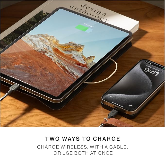 Native Union Active Power Bank | Magnetic - MagSafe Compatible 5000mAh 15W Portable Charger - USB-C Cable Included - Compatible with iPhone Air, 17, 17 Pro, 17 Pro Max, AirPods Pro 3 & More (Apricot)