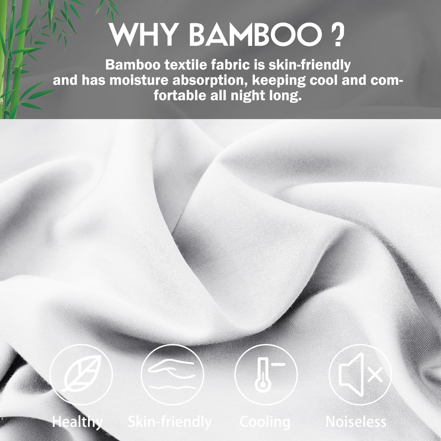 Curved Pillow Case King Size, Side Sleeper Pillow Cases Cover Cooling Rayon Derived from Bamboo with Zipper for hot Sleepers Hair and Skin, Breathable Silky Soft Pillowcase 1 Pack 20 * 36 Inches