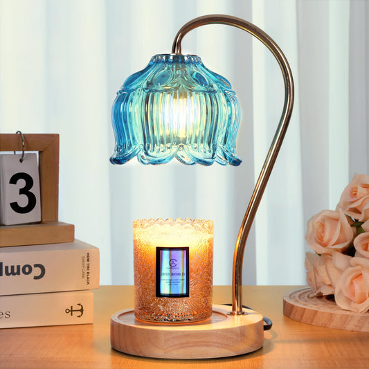 Merrtody Flower Candle Warmer Lamp with Timer & Dimmer - Fits All Jar Scented Candles - House Warming & Mother's Day Gift for Women，Mom，Her