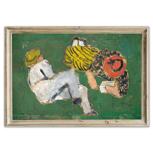Vintage Abstract Portrait Wall Art Canvas Print, 16x24 inch