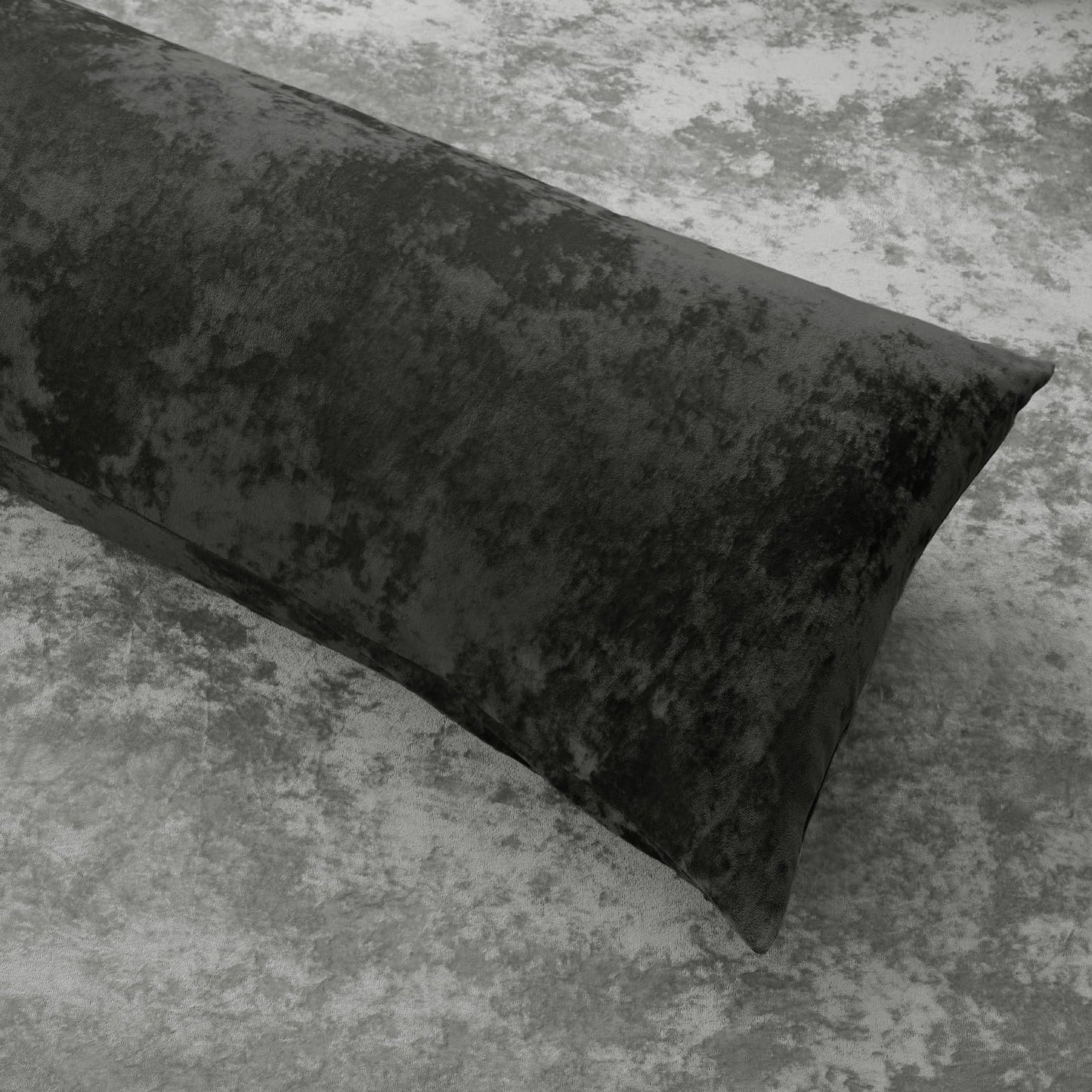 BEDELITE Velvet Body Pillow Cover with Zipper, Soft and Plush 20x54 Long Pillow Case, Velvety Smooth and Cozy Body Pillow Pillowcase for Bedroom and Couch, for All Seasons(Black)