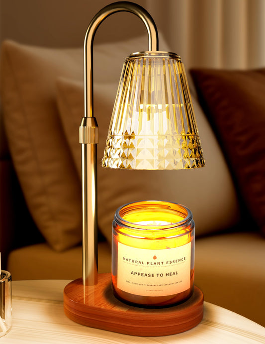 Candle Warmer Lamp with Timer Dimmer: Height Adjustable Wax Melt Warmer for Scented Jar Candles with 2 Bulbs, Christmas Birthday Gifts for Women Mom, House Warming Gifts New Home Room Office Decor