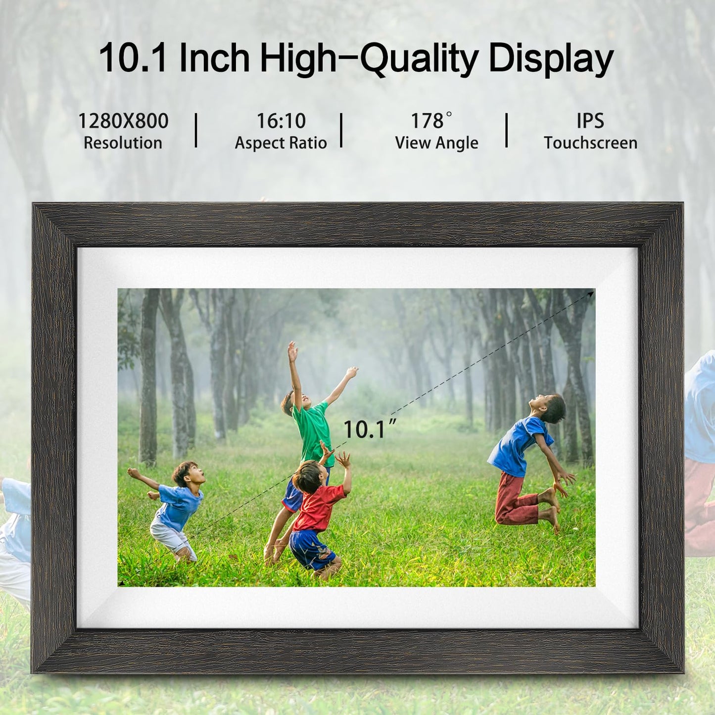 Frameo Digital Photo Frame,10.1 Inch WiFi Smart Digital Picture Frame with HD IPS Touch Screen,Auto-Rotate,Send Pictures from Anywhere via Frameo APP,Gifts for Mom