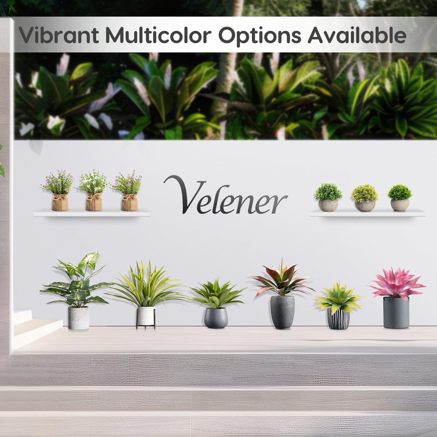 Velener 28 Inch Artificial Agave Plants Outdoor Set, Large Fake Plants Indoor for Home Decor, Realistic UV Resistant Faux Succulents Plants Without Pot, Set of 2