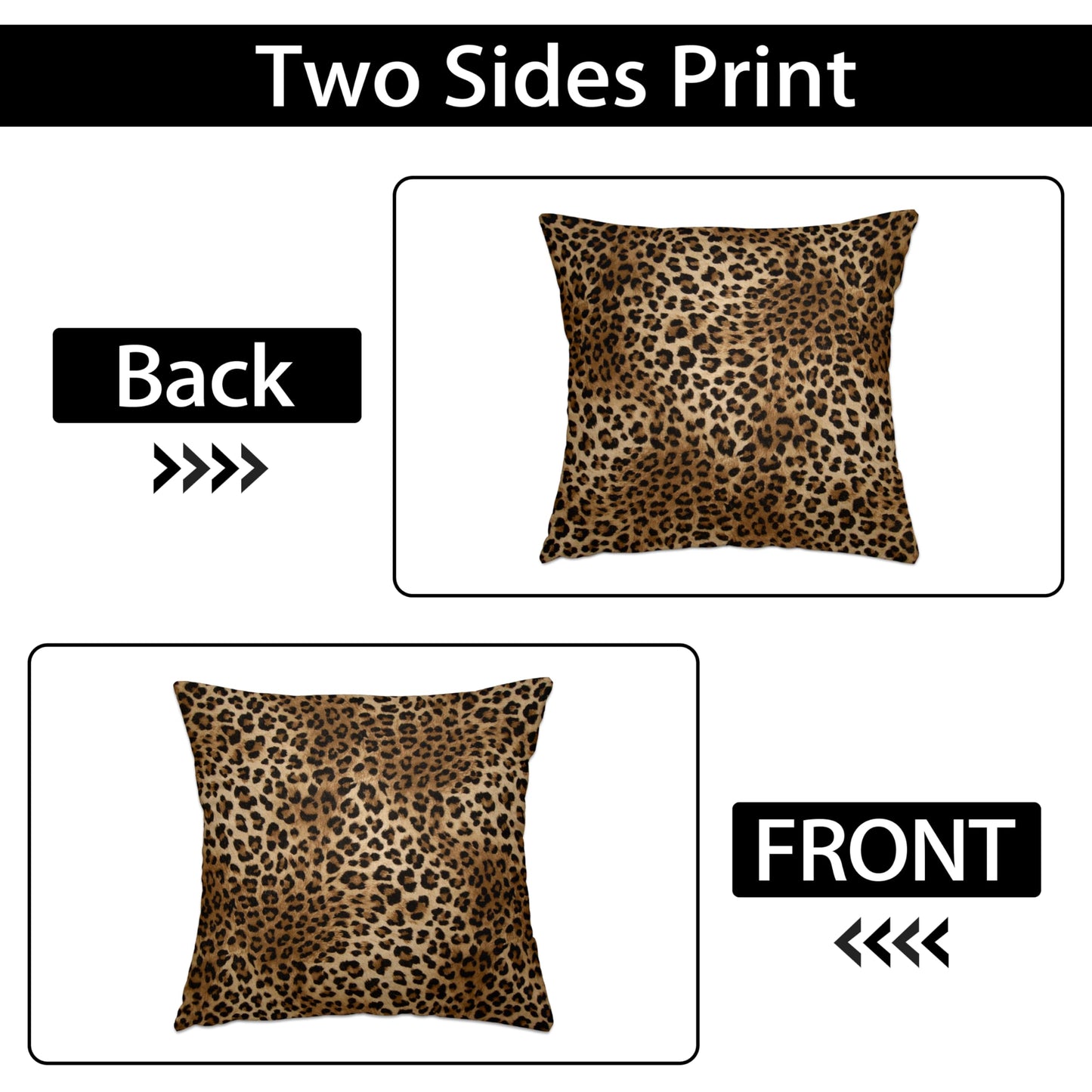 LXXTK Leopard Print Throw Pillow Covers 18x18 Inches Deep Brown Cheeth Decorative Pillow Case Set of 2 Soft Velvet Pillows Cushion Cover for Couch Bed Sofa Living Room (Deep Brown, 18" L x 18" W)