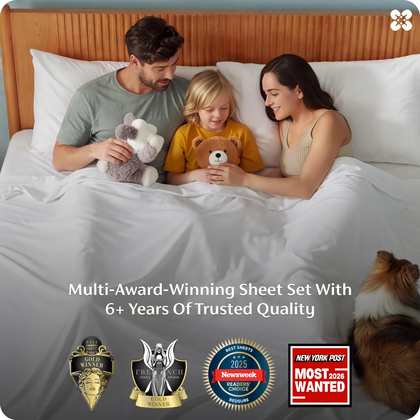 Bedsure King Size Sheet Set, Cooling Sheets, Rayon Derived from Bamboo, Deep Pocket Up to 16", PureWoven, Breathable & Soft, Bed Sheets, Hotel Luxury Silky Bedding for Hot Sleepers, White